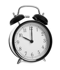 Alarm clock on white background