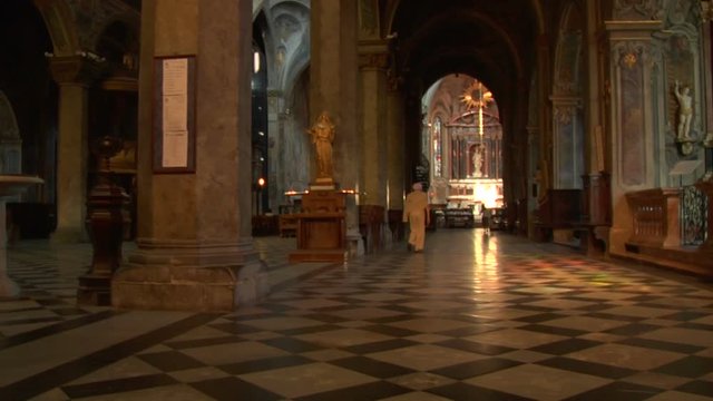 Interior view of Monza Cathedral (Monza Italy)