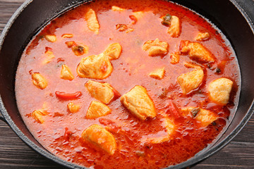 Chicken tikka masala, closeup