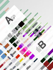 Colorful lines, rectangles and stripes with option infographics