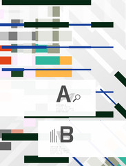 Obraz premium Colorful lines, rectangles and stripes with option infographics
