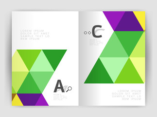 Vector triangle print template