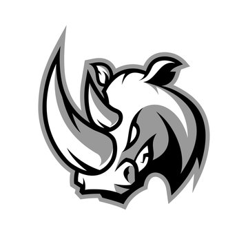Furious rhino sport vector logo concept isolated on white background. Professional team badge design.
Premium quality wild animal t-shirt tee print illustration.