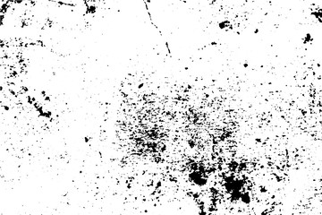 Natural grunge texture with noise and grain. Black stains on transparent background.