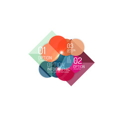 Infographics geometric business template