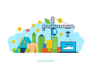 Real estate investment, financial gain and efficiency, successful cooperation.
