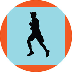 runner silhouette vector