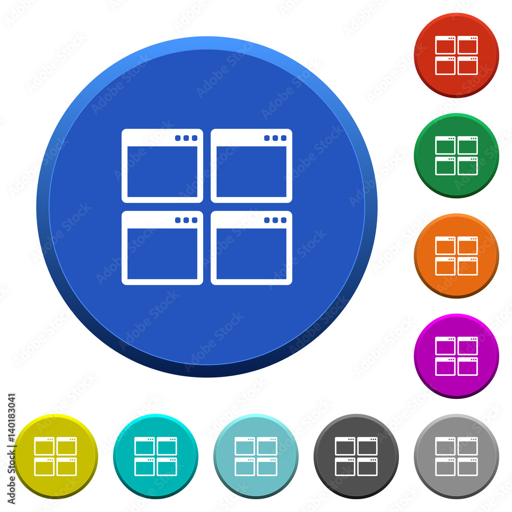 Poster mosaic window view mode beveled buttons