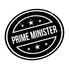 Prime Minister rubber stamp. Grunge design with dust scratches. Effects can be easily removed for a clean, crisp look. Color is easily changed.