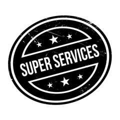 Super Services rubber stamp. Grunge design with dust scratches. Effects can be easily removed for a clean, crisp look. Color is easily changed.