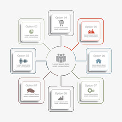 Obraz premium Infographic design template with place for your data. Vector.