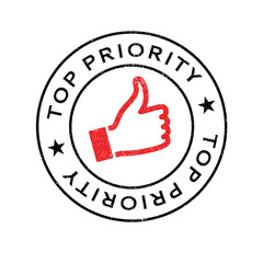 Top Priority rubber stamp. Grunge design with dust scratches. Effects can be easily removed for a clean, crisp look. Color is easily changed.