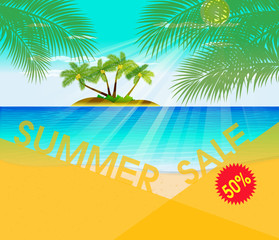 Summer sale design template Fresh discounts