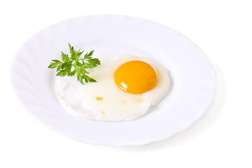 Fried egg in the pan