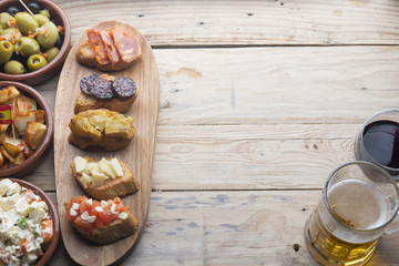 Tapas typical food in Spain