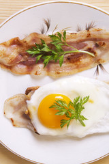 Fried egg with bacon