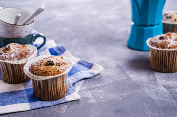 Muffin with raisins