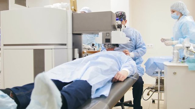 Medical ophthalmology surgery - laser vision correction