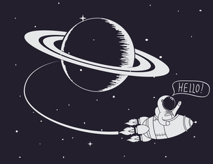 astronaut come back after mission to Saturn