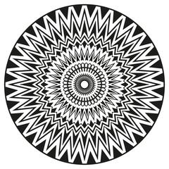 Ancient sign symmetric mandala. Can be used to print on