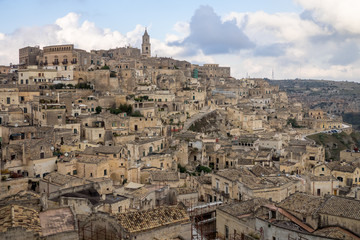 Fototapeta na wymiar Panoramic view of Matera European Capital of Culture 2019