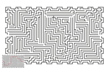 Large Vector Horizontal Maze with Answer 40