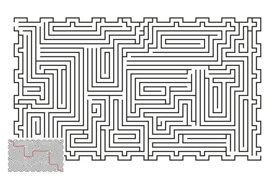 Large Vector Horizontal Maze with Answer 41