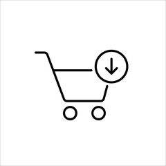 trolley icon on white background