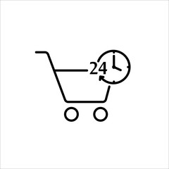 trolley icon on white background