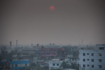 View over the center of Khulna, Bangladesh
