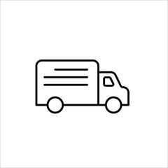 truck icon on white background