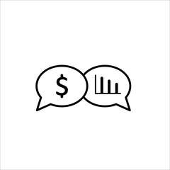 bubble icon on white background