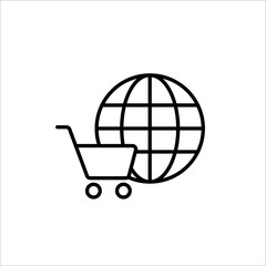 trolley icon on white background