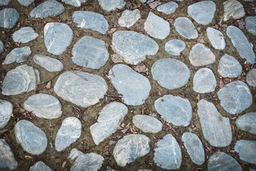 cobble stone paved
