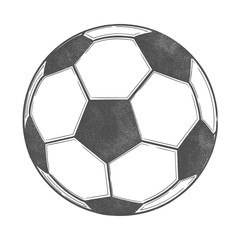 Vector illustration of a soccer ball for badges, campaign logos, promo stock, advertisement, emblems isolated on white background