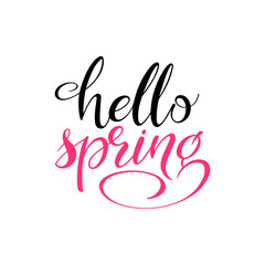 Hello spring inscription
