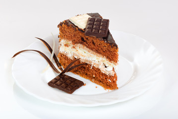 the cake on the plate
