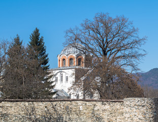 12th-century Serbian Orthodox monastery Studenica (serbian: Manastir Studenica ) in spring, Serbia,...