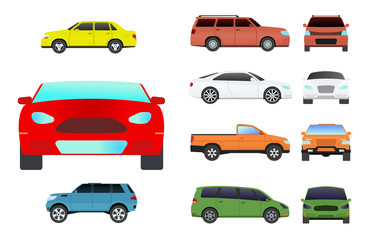 Car vehicle transport type design travel race model sign technology style and generic automobile contemporary kid toy flat vector illustration isolated icon.