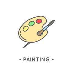 Line color painting icon