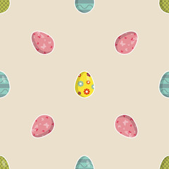 Seamless pattern Easter eggs