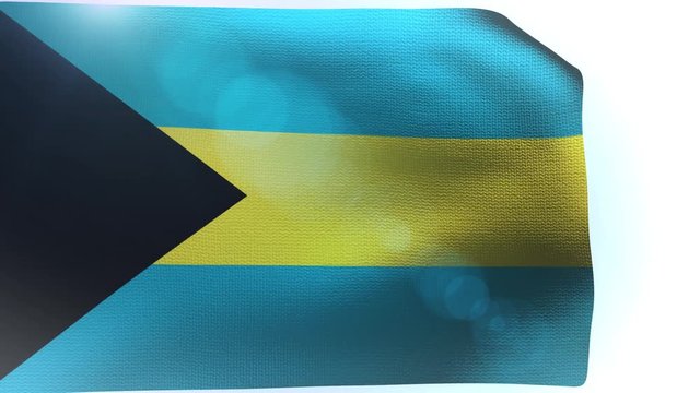 Bahamas waving flag in the wind wave