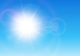 Sun with lens flare