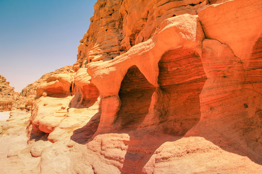 Colored Canyon of Egypt. Sinai desert, Nuweiba.