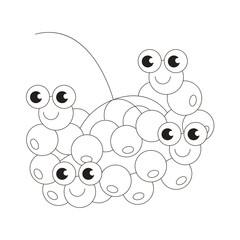 Cartoon outlined object.