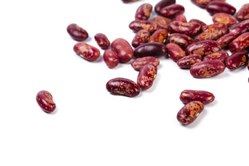 Red beans isolated on white background