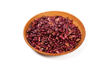 Red beans isolated on white background
