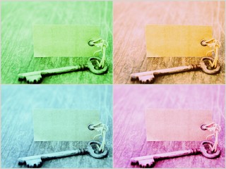 concept,business,clé et étiquette colorés,support 
graphique