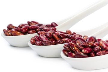 Red beans isolated on white background