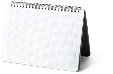 blank notepad isolated on white background